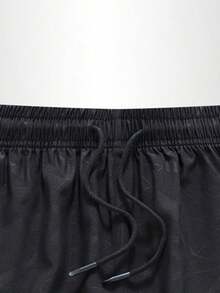 Quần short thể thao nam mùa hè mới, thiết kế in họa tiết thời trang, nhẹ, thoáng khí, nhanh khô, thích hợp mặc đi biển. - màu đen - Xem 5