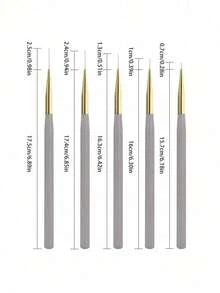 5pcs/1pc Ultra Fine Nail Liner Pen - Precise Outlining Pen, Easily Sketch Complex Lines; Ultra Fine Nail Liner Pen; Nail Art Painting Tool; Nail Brush; Soft & Durable Design; Easy To Use; Odorless; Professional Nail Art Tool & Supplies; Women's Gift; Christmas Gift - Multicolor - View 9