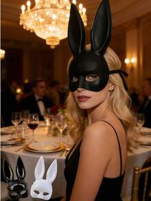Rabbit Mask, Masquerade Bunny Ears Mask, Bunny Girl Mask, Halloween Bunny Dance Party1pcs - Multicolor - View 1