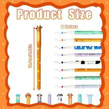 22pcs Erasable Pen Set, 10pcs Animal Erasable Pens, 12pcs Refills, Easy To Erase, No Ink Leakage, Suitable For Students And Office Use - 10 Pens + 12 Colored Pen Refills - View 2