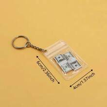 这款独一无二的手工包包挂饰钥匙扣和迷你钱包，以仿美元钞票为造型，是送给朋友的完美礼物。 - 彩色 - 查看 8