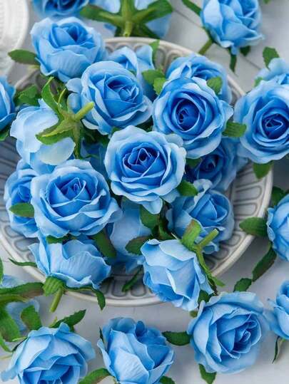 10pcs Artificial Silk Flowers - Rose Heads, Simulated Flower Heads, Suitable For Home, Dining, Living Room, Outdoor Garden Decoration, Used For Decorating Weddings, Family Gardens And Parties, Artificial Flowers, Wedding Flowers, Bridal Bouquets, Wedding Supplies, Wedding Decorations, Decorative Flowers, Spring Decorations