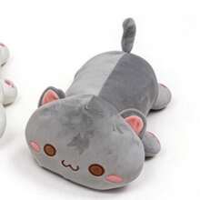 1个可爱睡觉小猫毛绒玩具，儿童卧室小猫毛绒玩具 - 彩色 - 查看 9