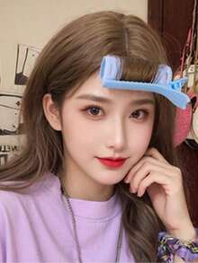 1pc Grid Hollow Hair Comb, Massage Comb, Anti-Static Large Curved Comb, Bone Comb, Curling Tube, Suitable For Natural Curly Hair, Creates Voluminous High Crown - Multicolor - View 6