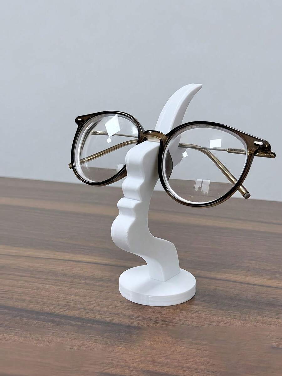 Unique Curved Eyeglasses Stand Practical Minimalist Black Design Plastic Material Suitable For Living Room Bedroom Office Or As A Gift For Family And Friends Enhances Desk Or Nightstand Decor Home Decor Accessory Minimalist Design Holiday Gift