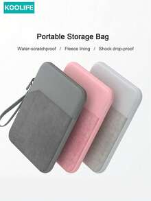 Koolife 1pc 8-13 Inch Tablet Protective Sleeve, Portable Carrying Bag, Electronics Storage Pouch, Shock-Proof Protective Case, Suitable For IPad, Galaxy And More - Pink - View 3