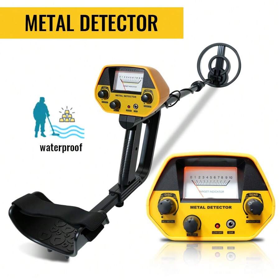 High Precision Metal Detector With 8-Inch/20cm Search Coil, Adjustable Pointer Display/Disc/All Metal Mode - A - View 1