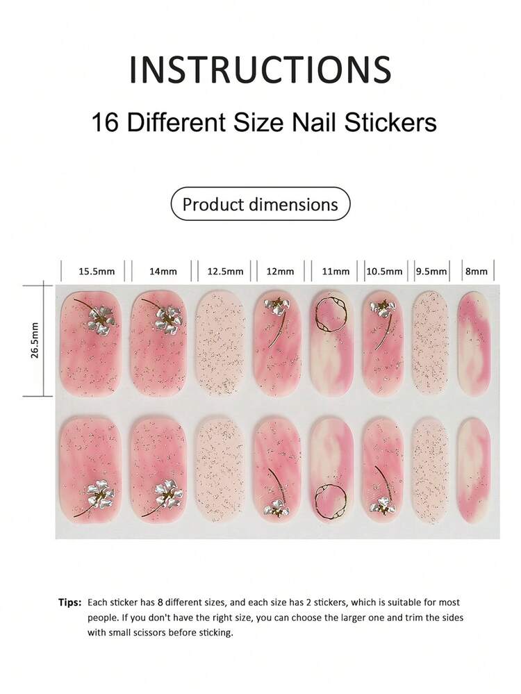 SSemi Cured Gel Nail Strips , Jelly Beige, 16 Pcs Gel Nail Wraps, Stickers, No UV Light Required, Salon Quality, Long Lasting - Coral Orange - View 3