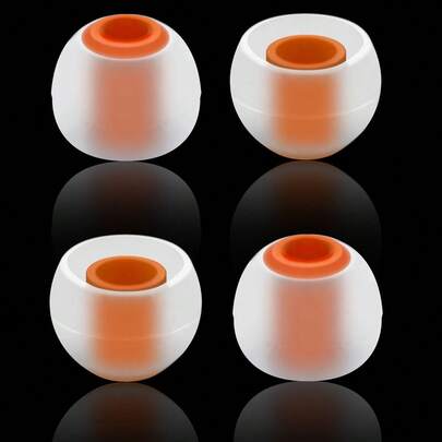 4个/包通用硅胶耳机套，纯硅胶耳塞，彩色硅胶耳塞，入耳式耳机耳套，柔软舒适，可水洗易清洁