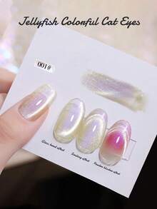 MISS SHAKA 10毫升春夏热销冰透明粉绿蓝冰岛极光玻璃珠珍珠猫眼凝胶指甲油美白流行百搭美甲用品 - 彩色 - 查看 5