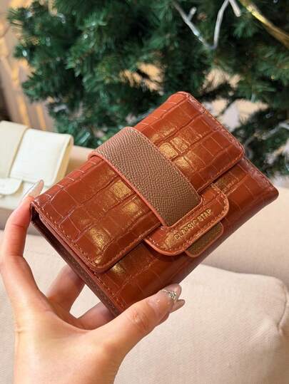 Nuovo portafoglio stile giapponese multifunzionale, vintage, casual, minimalista, streetwear, con badge trasparente, morbido, compatto, leggero, comodo per viaggi, uso quotidiano, pendolarismo, raduni, regali per festival, portafoglio trifold corto in grado di contenere monete