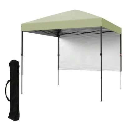 2.5x2.5m Gazebo Plegable, Impermeable y Altura Ajustable, Incluye 1 Pared Lateral y Bolsa de Transporte, Montaje Sencillo, Perfecto para Jardín, Fiestas, Camping y Playa
