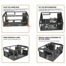E02 Stackable Open Air Test Bench DIY PC Chassis Fits ATX E-ATX X79 X99 Mobo - View 4