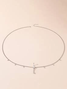 1 chiếc khuyên rốn bạc thanh lịch đính đá, dây đeo eo đa năng, phù hợp cho mọi lễ hội, tiệc tùng hoặc dịp kỷ niệm, ý tưởng quà tặng tuyệt vời. - trắng - Xem 5