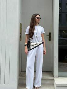 1条2026款简约波点印花头巾，新款，春季头巾，女士多功能腰带配饰，时尚围巾，可作飘逸发带和头饰 - 彩色 - 查看 3