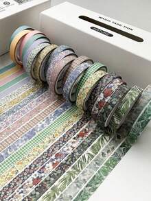 20 Rolls Assorted Patterned Washi Tape Set, Decorative Stickers Gifts, Vintage Scrapbooking Tapes, Creative DIY Decoration, Ideal For Gifts, DIY Crafts, Planner Decoration - Multicolor - View 9
