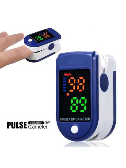 Fingertip Pulse Oximeter, Heart Rate Monitor, SpO2 Monitor With Lanyard (Batteries Not Included)
