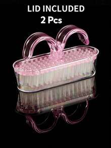 Nail Dust Cleaning Brush Set With Cover, Finger & Toe Nail Cleaning Brush Kit, Suitable For Men & Women, Applicable For Manicure - Multicolor - View 16