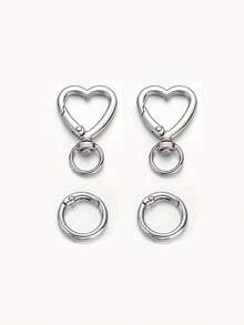 1/2 套双螺旋弹簧钩，旋转龙虾扣金属弹簧钩带环，适用于 DIY 手工艺品、挂绳、钥匙链、手提包、背包、钱包、肩带、钥匙圈、手机壳、DIY 用品、单肩包，金色、枪黑色、银色可选，男女通用 - 彩色 - 查看 13