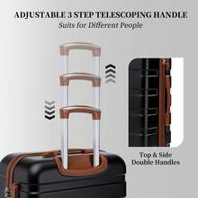 YSTYLE Luggage Sets 5 Piece,Expandable Hardshell Suitcase Set, Travel Suitcases With Durable Spinner Wheels And TSA Lock - Dark Brown - View 5