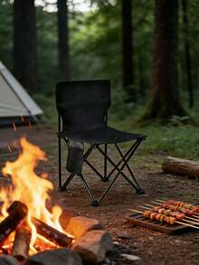 户外折叠椅，便携式园艺折叠露营椅，带杯架，旅行休息椅，素描椅，沙滩野餐休闲椅，钓鱼凳，户外旅行必备 - 多色 - 查看 9