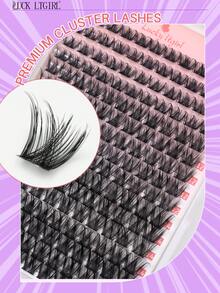 LUCK LTGIRL 192/384/576片簇状假睫毛 DIY睫毛嫁接 自然C/D卷度 10-16mm 3D仿貂毛 轻盈蓬松 柔软可重复使用 - 查看 4