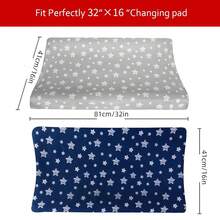 32"X16" Star Pattern Unisex Soft Changing Pad Cover, Suitable For Baby Cradle Bed, Infant Essential, Baby Shower Gift - Multicolor - View 3