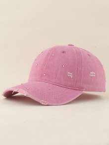 Mũ lưỡi trai đính đá DIY, mũ snapback nữ kiểu dáng thường ngày, mũ chống nắng đa năng đính đá thủ công cho mùa xuân và mùa hè. - Đá giả - Xem 14