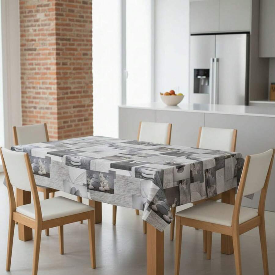 Kiva Stain-Resistant And Waterproof Oilcloth Tablecloth, Sizes From 100x140 To 300x140 Cm And Round 140 Cm - Easy-Clean Oilcloth Tablecloth For Rectangular And Round Tables - Available In 10 Designs - 選項 10 - 查看 1