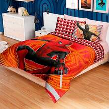 PROVIDENCIA Disney Spider Man Jump Double Quilt - Red - View 3