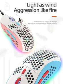 Chuột chơi game M8 RGB có thể tùy chỉnh, chuột có dây, định dạng macro, trọng lượng nhẹ dành cho PC & Laptop - Xem 4