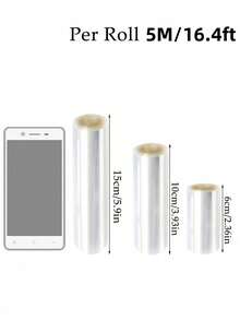 1 Roll Extra Long Transparent Cake Edging, Made Of PET Material, Cake Packaging Film, Used For Decorating Mousse, Chocolate Pastries, Baking Tools, Cake Decorations, Kitchen Supplies - Easily Make Delicious Cakes - White - View 4