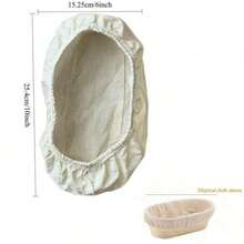 2-6pcs Natural Rattan Bread Proofing Basket Liners, Baking Supplies - Beige - View 3