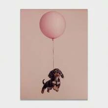 Tranh canvas không khung 1 tấm, hình chó Dachshund thời trang - Bộ sưu tập màu hồng, trang trí phòng tắm dành cho người yêu chó; thiết kế chó Dachshund tinh tế, món quà hoàn hảo cho phòng theo chủ đề chó Dachshund. Tranh treo tường canvas vui nhộn và sáng tạo. - Không có khung - Xem 10