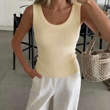 Camiseta de tirantes versátil para uso diario, de verano - blanco lechoso - Ver 3