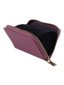 1个男女通用信用卡夹和身份证套，大容量名片收纳包，柔软材质，小巧便携，多卡位零钱包，账单收据夹，方便携带，时尚美观 - 彩色 - 查看 12