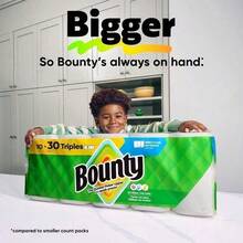 Bounty Paper Towels Select-A-Size White – 1 Mega Roll (164 Sheets/Roll), 2x More Absorbent, Quicker Picker Upper Vs. Leading Brand, Equals 4 Regular Rolls For Fewer Roll Changes - default - 查看 11