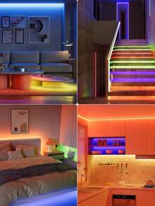 1pc Neon Light Strip, LED Light Bar, App Controlled, Comes With 44-Key Remote, Music Sync, Flexible DIY Design, Suitable For Bedroom, Living Room, Game Room, Party Decor, Holiday & Christmas Decor - Multicolor - View 11