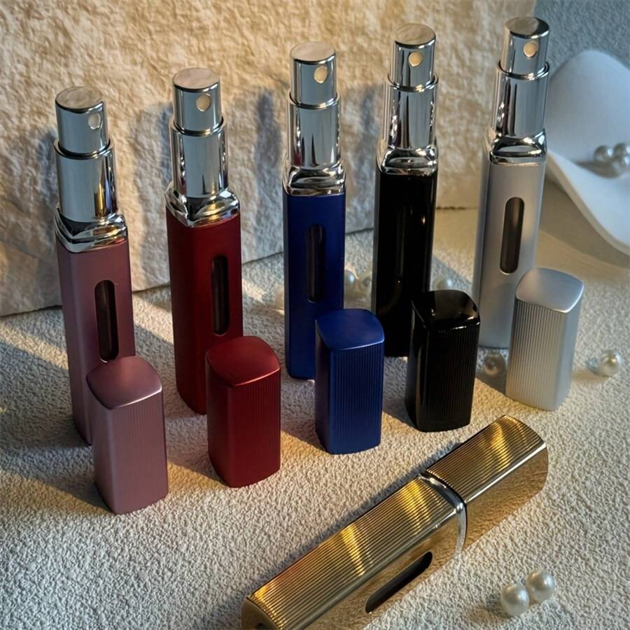 0.27oz Reusable Dispensing Bottle, Mini Perfume Atomizer Portable Travel Dispenser Sample Spray Empty Bottle, Refillable Cosmetic Spray Bottle Travel Portable Dispenser Mini Spray Empty Bottle, Suitable For Travel And Outing Accessory For Any Occasion - Đỏ - Xem 1