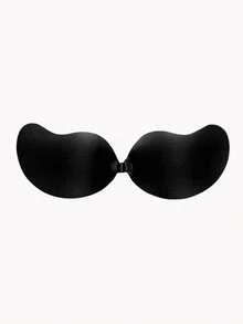 2 pièces Soutien-gorge invisible sans couture avec effet lift, soutien-gorge sans bretelles et sans dos pour femmes en été, cache-tétons en silicone adhésif sans couture, convient pour les robes de mariée, disponible en ton chair et noir, avec coussinets adhésifs, réutilisable, convient pour toutes les saisons - conventionnel - Voir 16