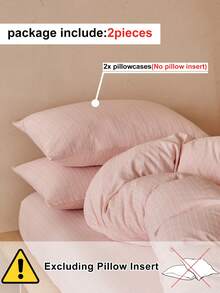 2pcs Pink Vertical Striped Jacquard Pillow Covers, Style Decorative Throw Pillow Cases For Sofa, Home Decor, Machine Washable, Suitable For All Seasons, Great Gift, Pillow Insert Not Included - Pink - View 4