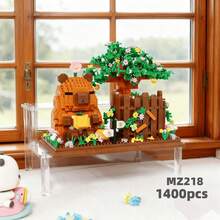 300+块可爱水豚成人积木（14岁以上适用），DIY动物系列积木，桌面摆件，减压玩具，家居收藏装饰，拼装玩偶，办公桌摆件，生日礼物，父亲节礼物，结婚礼物，婚礼装饰，毕业礼物 - 彩色 - 查看 28