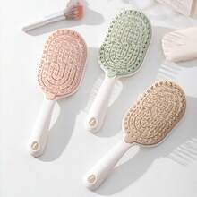 Women's Fluffy High Crown Hairstyle Comb, Detachable Self-Cleaning Hollow Comb, Home Scalp Massage Hair Brush - Multicolor - View 6