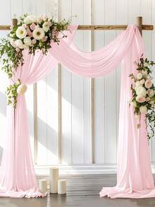 Bộ 2 rèm voan hồng, vải voan mỏng, rèm đơn màu hồng thích hợp trang trí cho các buổi lễ. Rèm vòm thích hợp cho tiệc sinh nhật, rèm phông nền trần nhà, tiệc theo chủ đề, lễ kỷ niệm, đám cưới và trang trí tiệc mùa hè. - nhiều màu - Xem 5