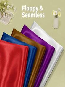 1 Set Caja de decoración de boda, hecha de satén, tela elástica, alta densidad, material de forro brillante - amarillo - Ver 3