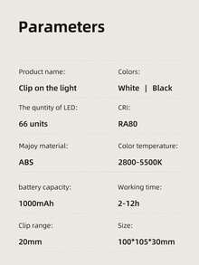 Selfie Live Stream Rechargeable Clip-On Ring Light For Phones And Laptops 3-Mode Adjustable LED Fill Light, Suitable For Selfie, Zoom Call, Makeup And Video Shooting, Universal Compatibility Compatible With Iphone And Android Mother's Day Birthday - Style a - View 12