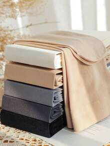 1pc 60g Women Lightweight Solid Color Tights, Soft And Breathable, Fashionable Everyday Wear, Spring & Autumn, Cozy - 白色 - 查看 5