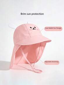 1pc Unisex 0-3 Years Old Children Animal Cartoon Hooded Scarf, Breathable Sunscreen Neck Protect Cape For Baby, Spring Summer Autumn Lightweight Quick-Drying Sun Hat - 1PC - View 7