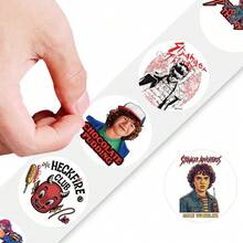1 Roll Themed Roll Stickers, Popular Film And Television Creative Peripheral Decorations, Hand Account Books, Desk Stickers, The Perfect Holiday Gift, A Present For Fans And Friends(Random Style) - Multicolor - View 2