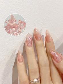 1 paquete de escamas de concha natural ultrafinas y escamas de mica, decoraciones de arte de uñas, accesorios de uñas DIY coreanos - Multicolor - Ver 8